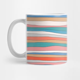 Retro Colorful Wavy Stripes Mug